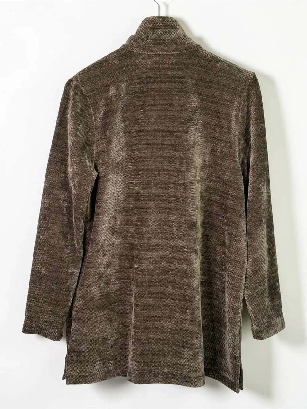 Soft Surroundings St. Germain Brown Velour Pullover Tunic Size L - Picture 4 of 8